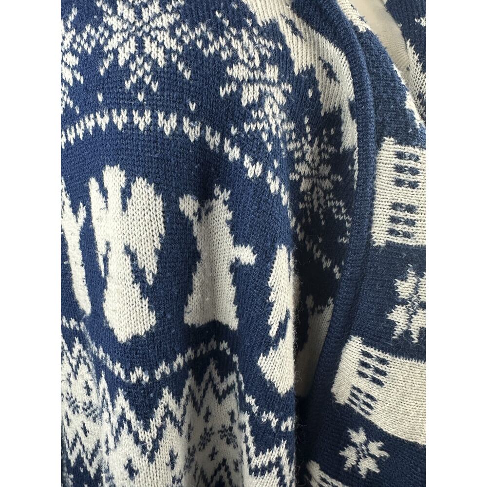 Hot Topic x Doctor Who Fair Isle Open Cardigan Drape Blue & White Plus Size 2X - Picture 12 of 16